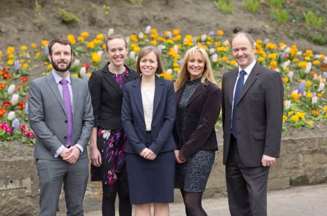 Left to right: Darren Lightfoot, Kirsty Cooper, Lynsey Kerr, Susan Law and Peter Tweedie. Picture: Contributed