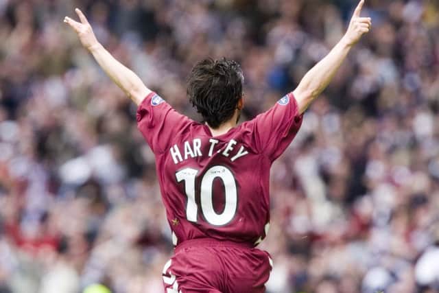 Former Hibs flop Paul Hartley comes back to haunt his old club in a big way, scoring three times as Hearts win 4-0 in the all-Edinburgh semi-final in 2006.