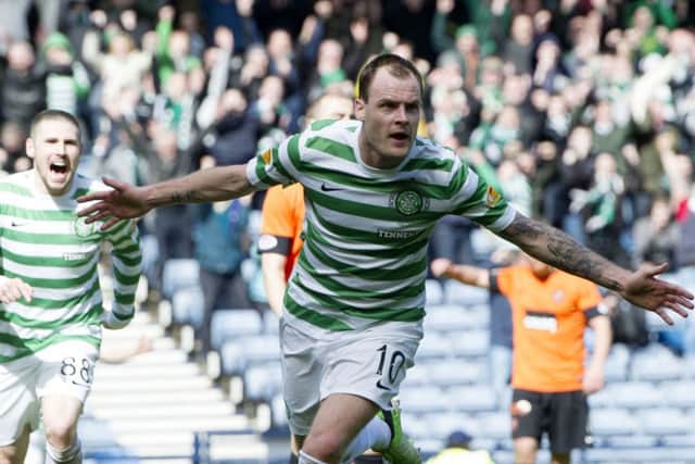 Anthony Stokes scores the winning goal for Celtic against Dundee United to round out a Scottish Cup semi-final weekend in 2013 where both matches finished 4-3.