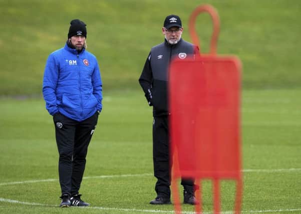 Craig Levein has given Austin MacPhee, left, responsibility for organising Hearts' set-pieces. Picture: Gary Hutchison/SNS