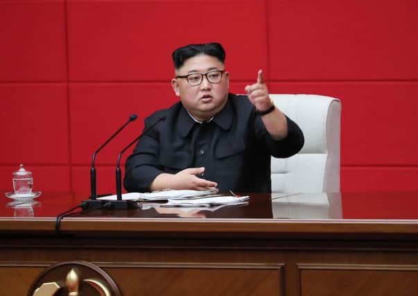 Hackers demanded that Sony cancel the cinematic release of a film about the assassination of North Korean leader Kim Jong-un (Picture: KCNA/AFP/Getty)
