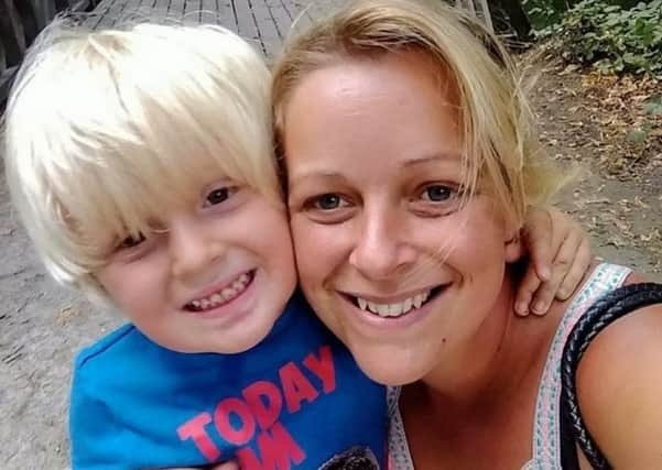 Collect of Vicky Page, 36 and her son Noah,5.  Picture: SWNS