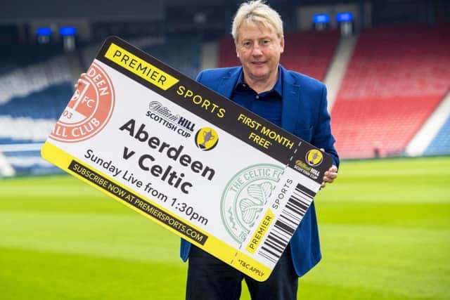 Former Celtic star Frank McAvennie previewed Sunday's Scottish Cup semi-final at Hampden. Pic: SNS/Bill Murray