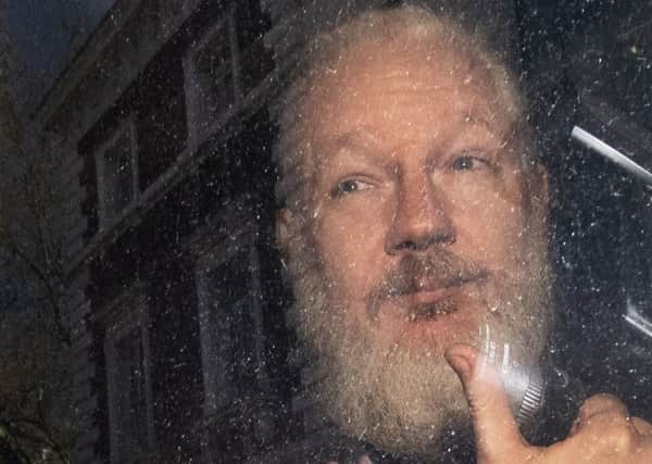 The WikiLeaks founder. Picture: Victoria Jones/PA Wire