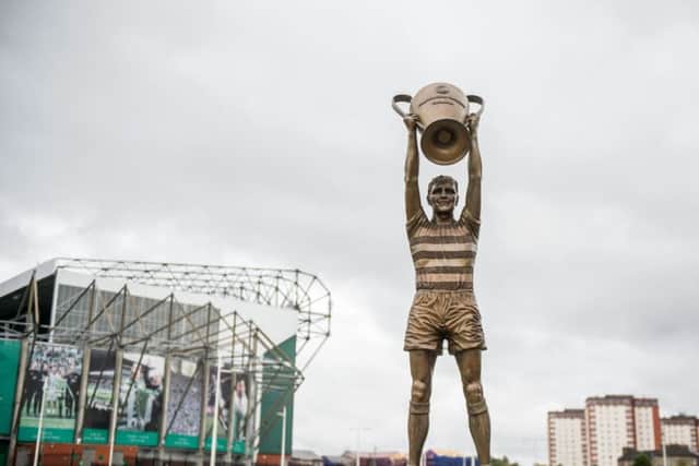 A statue of McNeill with the European Cup stands outside Celtic Park. Picture: John Devlin
