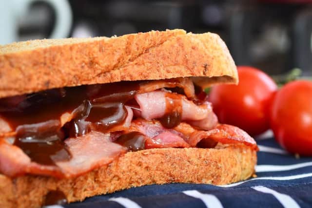 Bacon sandwich. File.