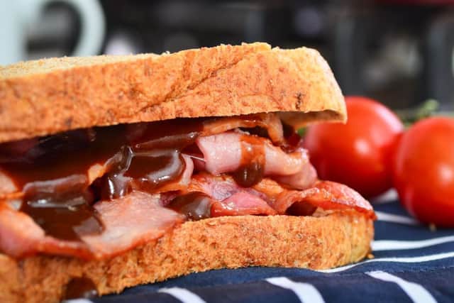 Bacon sandwich. File.