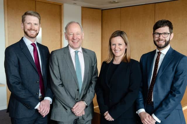 From left: Turcan Connell's land and property partner Alistair Rushworth; chairman Simon Mackintosh; managing partner Gillian Crandles; and tax and succession partner Graeme Gass. Picture: Julie Broadfoot.