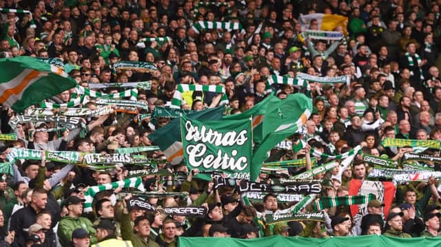 A general view of Celtic fans at the Scottish Cup semi-final with Aberdeen. Picture: SNS Group