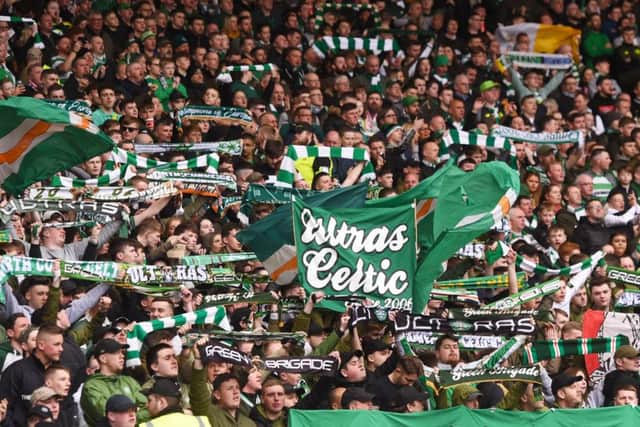 A general view of Celtic fans at the Scottish Cup semi-final with Aberdeen. Picture: SNS Group