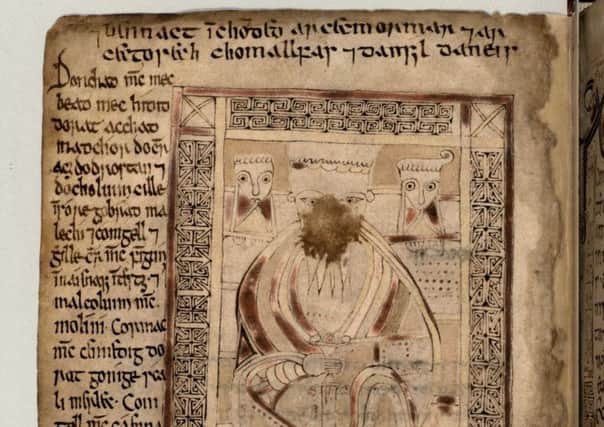 The St Matthew page of the Book of Deer
