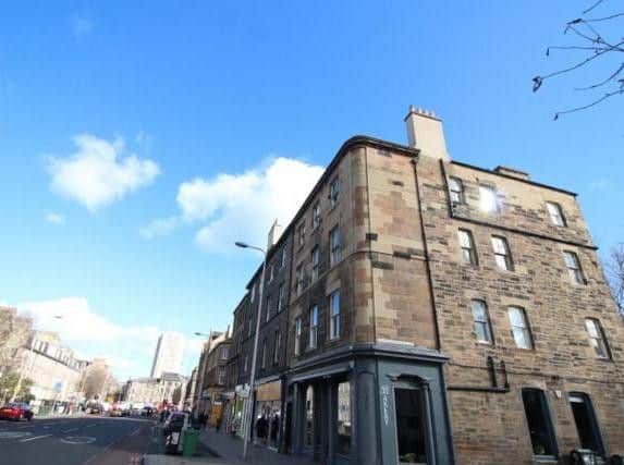 Listed as a great development project, this two bed flat on Leith Walk is on the market for offers over GBP110,000.