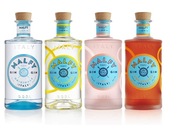 Malfy is a range of upmarket gins distilled by the Vergnano family in the Italian region of Moncalieri. Image: Contributed