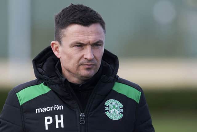 Hibs head coach Paul Heckingbottom hasn't given up hope of finishing third. Picture: SNS Group