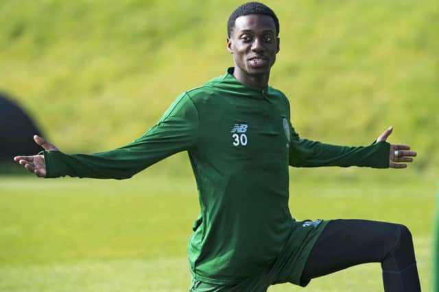 Timothy Weah during a Celtic training session. Picture: Paul Devlin/SNS