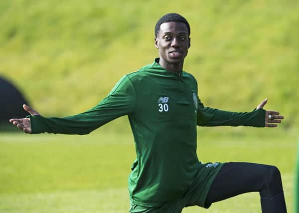 Timothy Weah during a Celtic training session. Picture: Paul Devlin/SNS