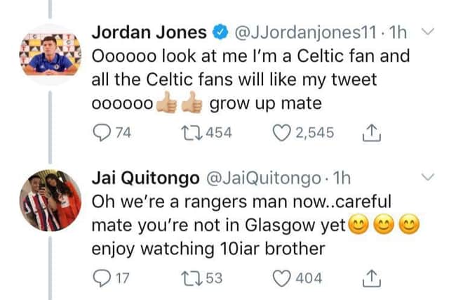 The players' spat on Twitter.