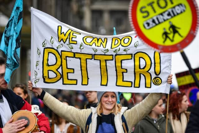 Extinction Rebellion protesters staged a rally on Edinburghs North Bridge (Picture: Jeff J Mitchell/Getty Images)