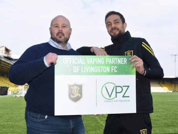 Doug Mutter, VPZ Director and Raffa De Vita, Livingston FC.