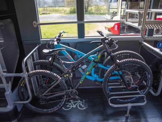 The buses have space for two bikes with two more to follow