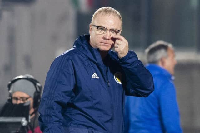 Scotlands laboured 2-0 win over lowly-ranked San Marino did little to lighten Alex McLeishs load. Picture: Alan Harvey/SNS