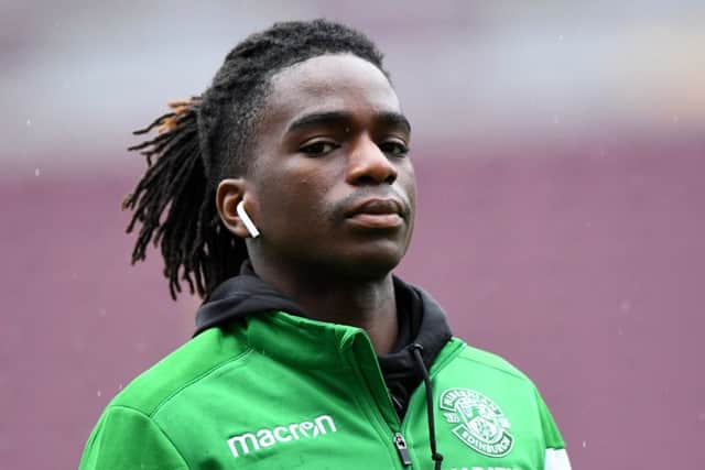 Stephane Omeonga has impressed manager Paul Heckingbottom since his arrival at Easter Road. Picture: SNS.