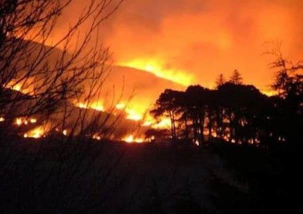 Members of the public are being urged to act responsibly to help prevent wildfires. Picture: Scottish Fire Service