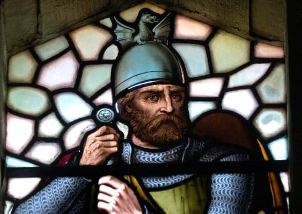 William Wallace encapsulated in stained glass, Stirling.