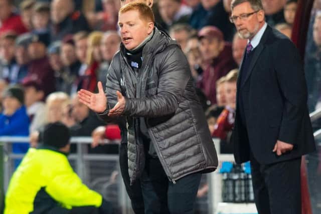 Neil Lennon and Craig Levein will meet other twice between now and the end of the season. Picture: SNS