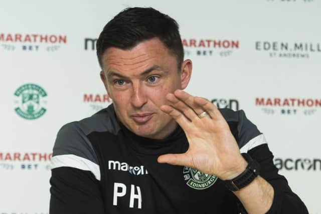 Hibernian manager Paul Heckingbottom looks ahead to the Premiership clash with Celtic. Picture: Paul Devlin/SNS