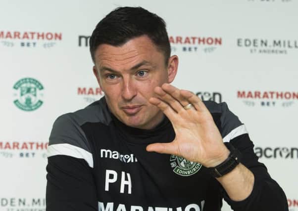 Hibernian manager Paul Heckingbottom looks ahead to the Premiership clash with Celtic. Picture: Paul Devlin/SNS