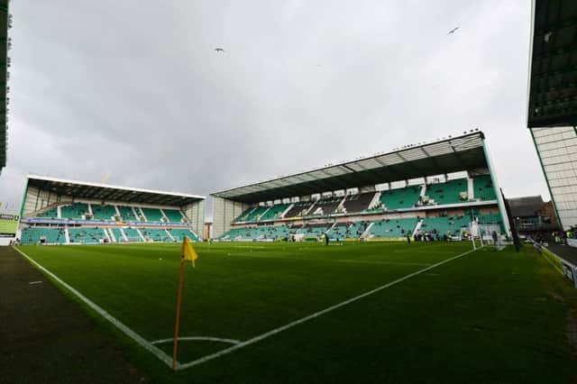 Police deployed detector dogs ahead of the match at Easter Road