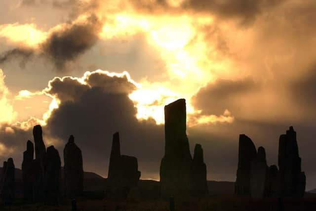 Legend tells how a white fairy cow came to save starving islanders by giving milk at the 5000 year old stones. Recent research confirms that the stones were deliberately placed to align with the orbits of the sun & moon