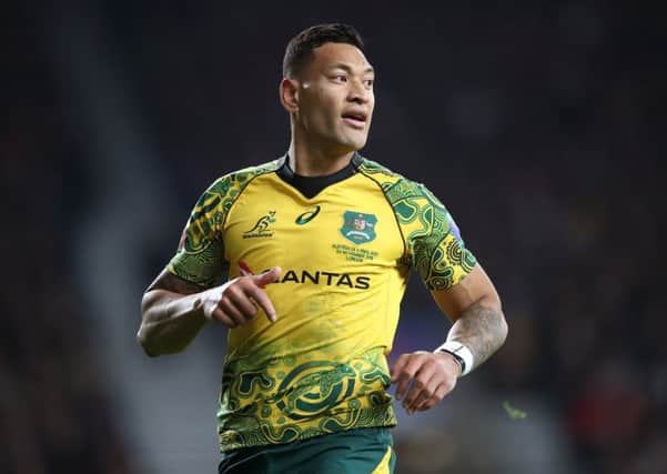 Israel Folau says he will stand by his comments. Picture: PA.