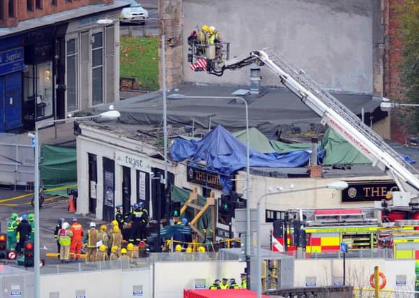 The Clutha Vaults by the Clyde in Glasgow after a police helicopter crashed. Picture: Robert Perry / TSPL