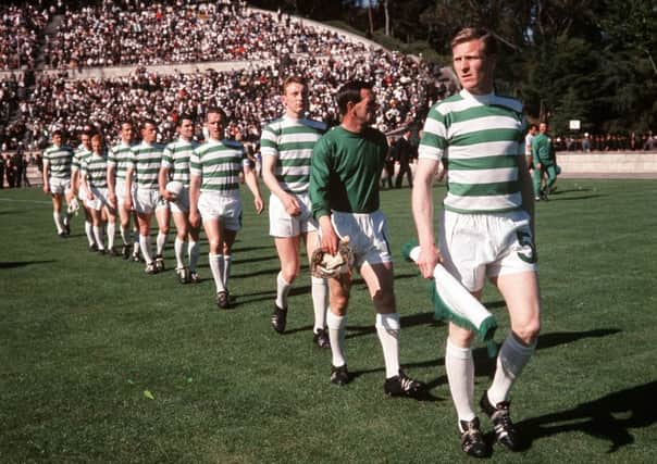 Billy McNeill leads out Celtic for the 1967 European Cup final in Lisbon