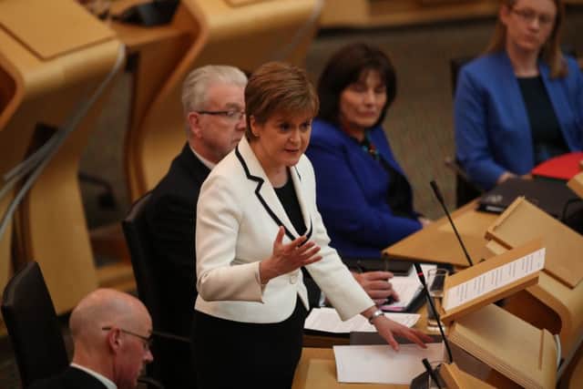 Nicola Sturgeon faced MSPs today