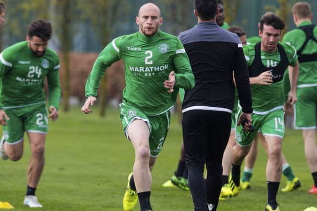 David Gray is put through his paces in training. Picture: Paul Devlin/SNS
