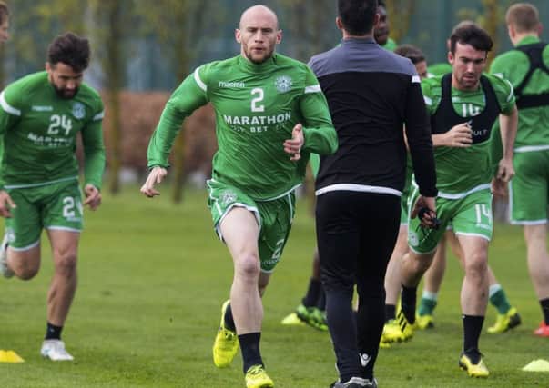 David Gray is put through his paces in training. Picture: Paul Devlin/SNS
