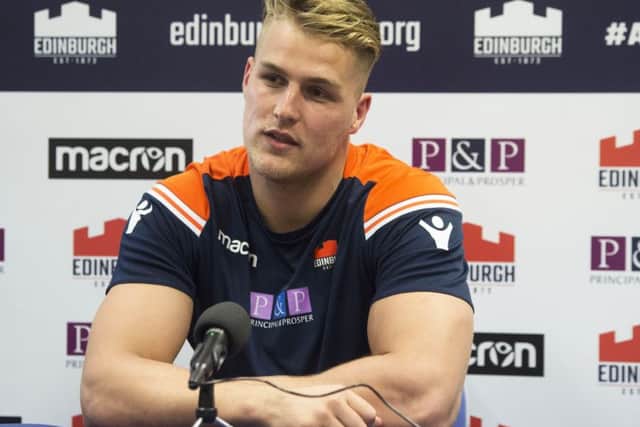 Edinburgh winger Duhan van der Merwe. Picture: Craig Foy/SNS/SRU