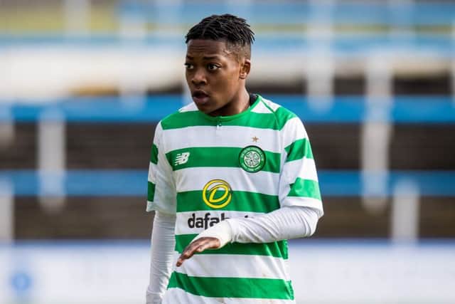 Karamoko Dembele in action for Celtic reserves. Picture: SNS