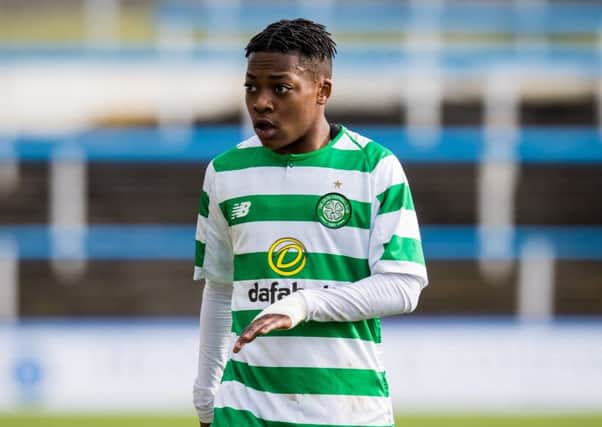 Karamoko Dembele in action for Celtic reserves. Picture: SNS