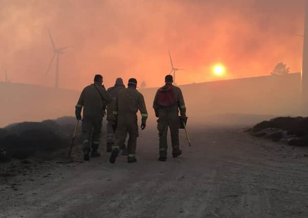An estimated 50 square kilometres of gorse, grass and forestry has been affected. Picture: Scottish Fire and Rescue Service/PA Wire