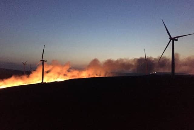 Wildfire near Aberlour, Moray. Picture: Scottish Fire and Rescue Service/PA Wire