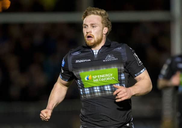 Tom Gordon has made just one start for Glasgow but Dave Rennie has 'a lot of faith' in the flanker. Picture: Bill Murray/SNS/SRU