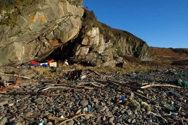A former miner from Ayrshire, hermit Johnny Logie lived in this cave for more than 20 years. He was injured in a pit accident and decided to retreat to this isolated spot beside the shore of Luce Bay.