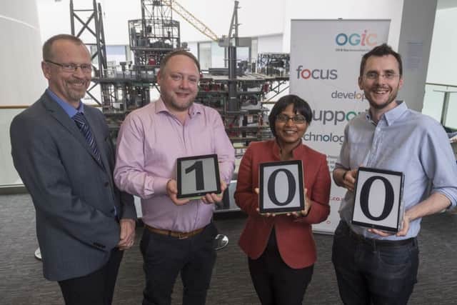 Mark Robertson, project manager at OGIC; Liam Manderson, managing director at Targe Environmental Consulting; Nirmalie Wiratunga, research professor at RGU; and David Corsar, lecturer at RGU. Picture: Contributed