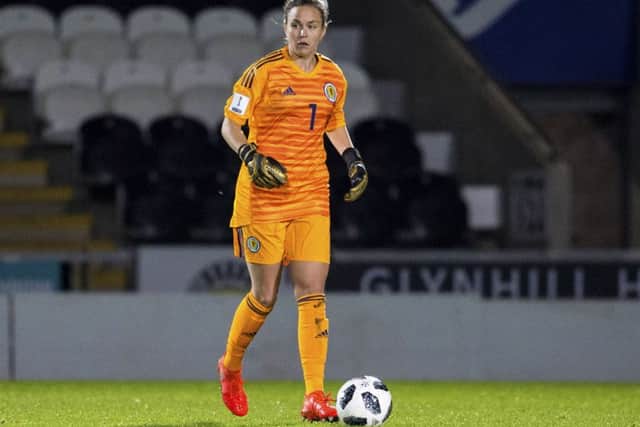 Lee Alexander in action for Scotland Women. Pic: SNS/SFA/Rob Casey