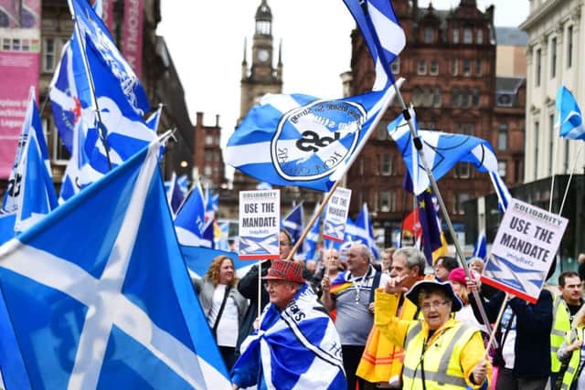 Support for Scottish independence is on the rise, according to a new YouGov poll. Picture: John Devlin