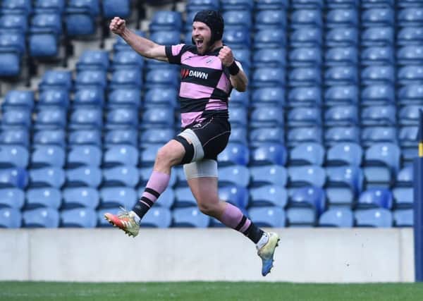 Ayr's Fraser Climo kicked the winning penalty with the last kick of the game. Pic: Neil Hanna